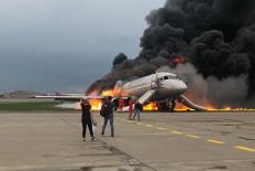 пожара на борту самолета Sukhoi Superjet 100 